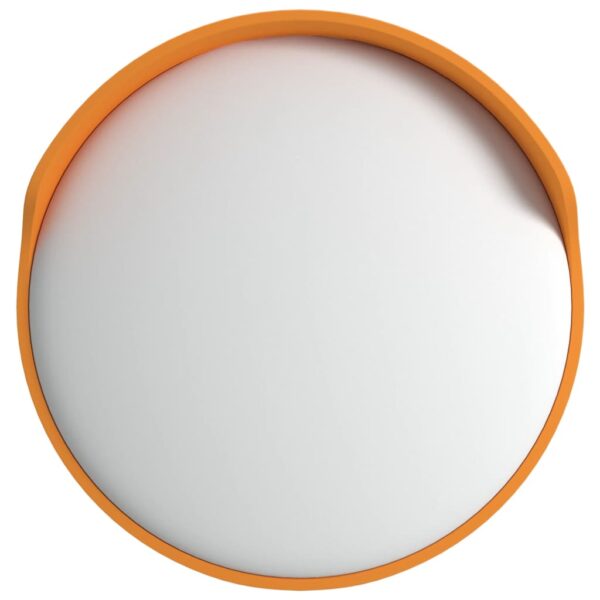 vidaXL Outdoor Convex Traffic Mirror Orange Ø30 cm Polycarbonate - Image 2
