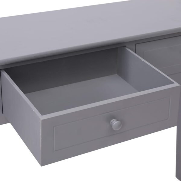 vidaXL Console Table Grey 90x30x77 cm Wood - Image 7