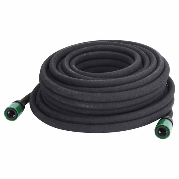 vidaXL Garden Soaker Hose Black 0.6" 25 m Rubber - Image 3