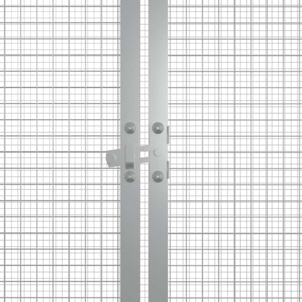 vidaXL Chicken Cage Grey 200x91x100 cm Galvanised Steel - Image 5