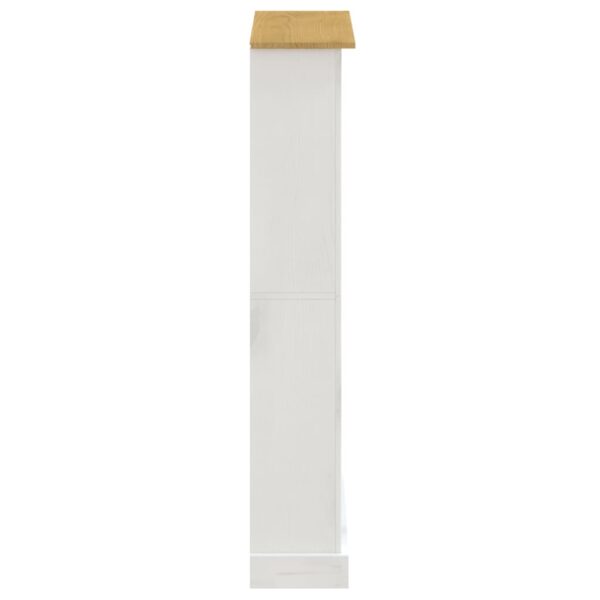 vidaXL 4-Tier Bookcase Mexican Pine Corona Range White 80x29x150 cm - Image 5