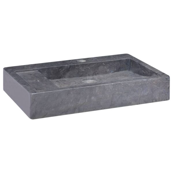 vidaXL Sink Black 58x39x10 cm Marble - Image 1