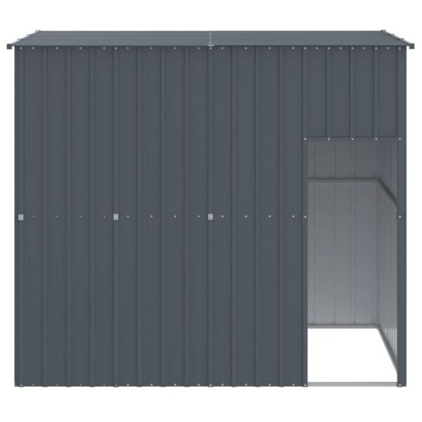 vidaXL Dog House with Roof Anthracite 214x153x181 cm Galvanised Steel - Image 3