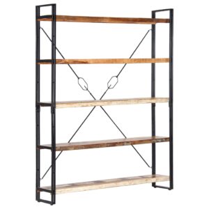 vidaXL 5-Tier Bookcase 140x30x180 cm Solid Reclaimed Wood