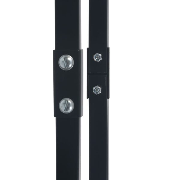 vidaXL Firewood Rack Black 80x25x100 cm Steel - Image 4