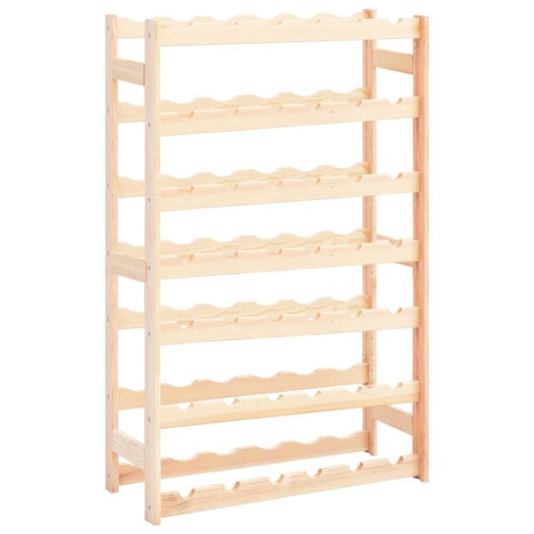 vidaXL Wine Rack for 42 Bottles Solid Wood Pine - Image 1