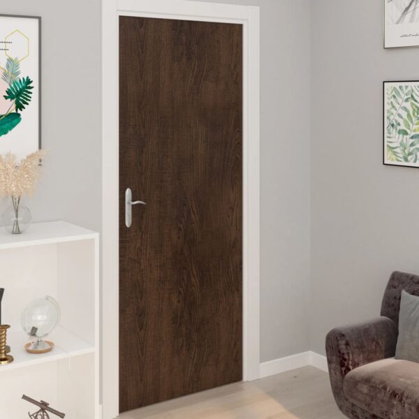 vidaXL Self-adhesive Door Films 2 pcs Dark Oak 210x90 cm PVC - Image 1
