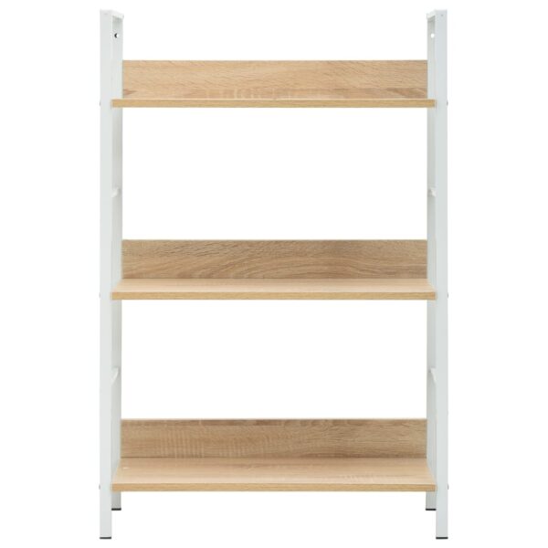 vidaXL 3-Layer Book Shelf Oak 60x27.6x90.5 cm Engineered Wood - Image 4