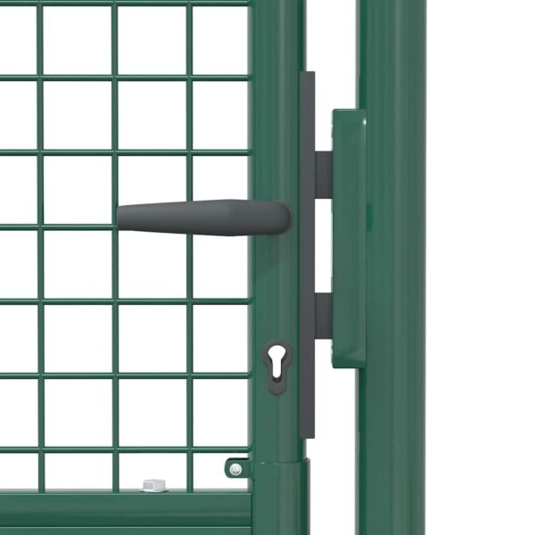 vidaXL Fence Gate Steel 100x75 cm Green - Image 6