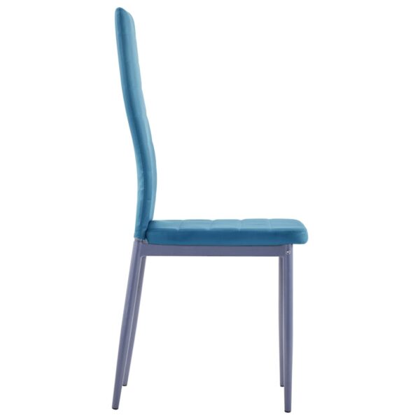 vidaXL Five Piece Dining Set Blue - Image 9