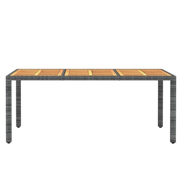 vidaXL 9 Piece Garden Dining Set Poly Rattan Grey - Image 6