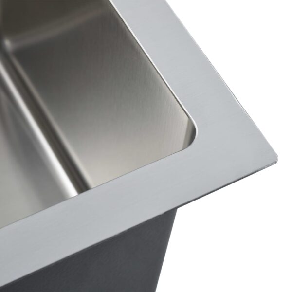 vidaXL Handmade Kitchen Sink Stainless Steel - Image 6