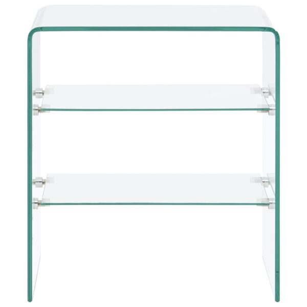 vidaXL Coffee Table 50x40x56 cm Tempered Glass - Image 2