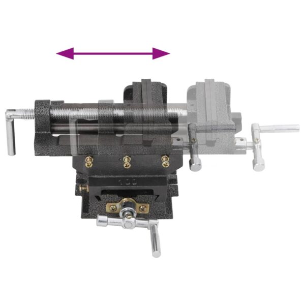 vidaXL Manually Operated Cross Slide Drill Press Vice 78 mm - Image 8