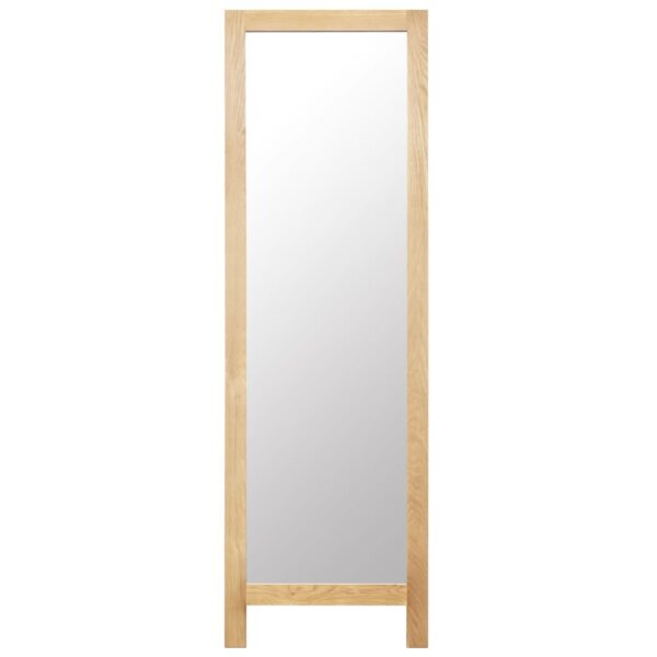 vidaXL Freestanding Mirror 48x46.5x150 cm Solid Oak Wood - Image 2