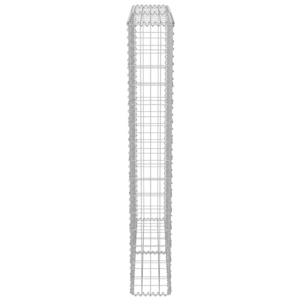 vidaXL Gabion Wall with Covers Galvanised Steel 100x20x150 cm - Image 6