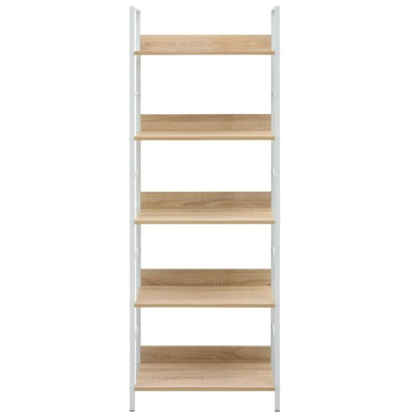 vidaXL 5-Layer Book Shelf Oak 60x27.6x158.5 cm Engineered Wood - Image 4