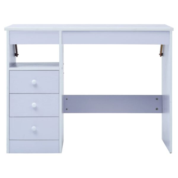 vidaXL Children Drawing Study Desk Tiltable White - Image 4