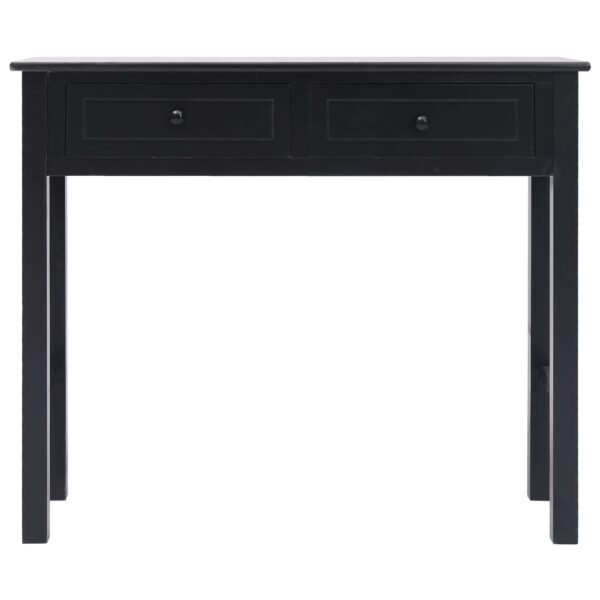 vidaXL Console Table Black 90x30x77 cm Wood - Image 4