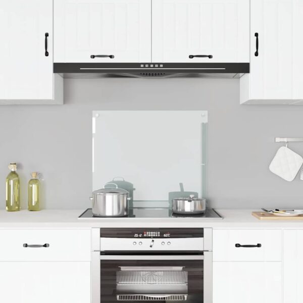 vidaXL Kitchen Backsplash Transparent 70x60 cm Tempered Glass - Image 1