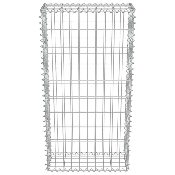 vidaXL Gabion Wall with Covers Galvanised Steel 50x20x100 cm - Image 5