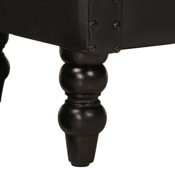 vidaXL Armchair Black Real Goat Leather - Image 7
