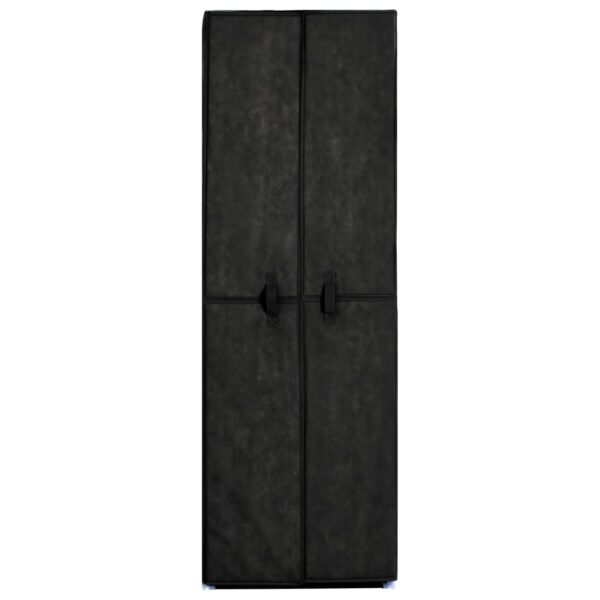 vidaXL Shoe Cabinet Black 60x30x166 cm Fabric - Image 3
