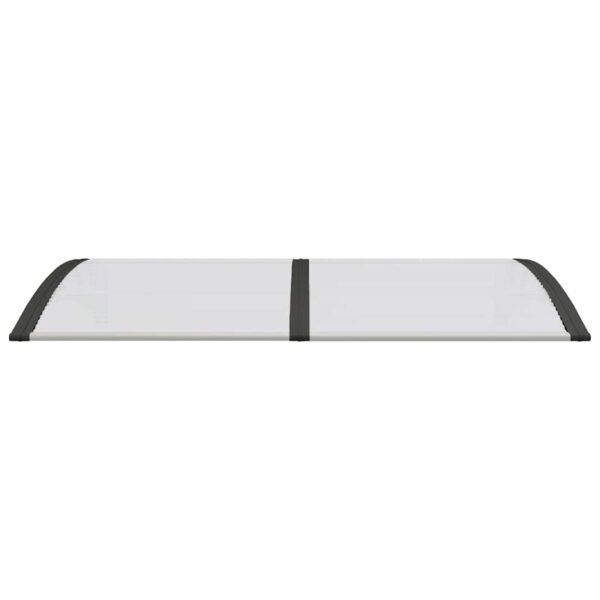 vidaXL Door Canopy Black and Transparent 150x75 cm Polycarbonate - Image 4