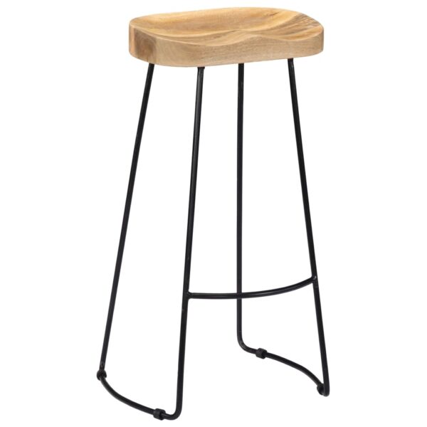 vidaXL Gavin Bar Stools 2 pcs Solid Mango Wood - Image 10