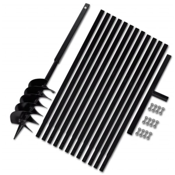 Ground Drill with Handle 150 mm with Extension Tube 13 m Steel - Image 1