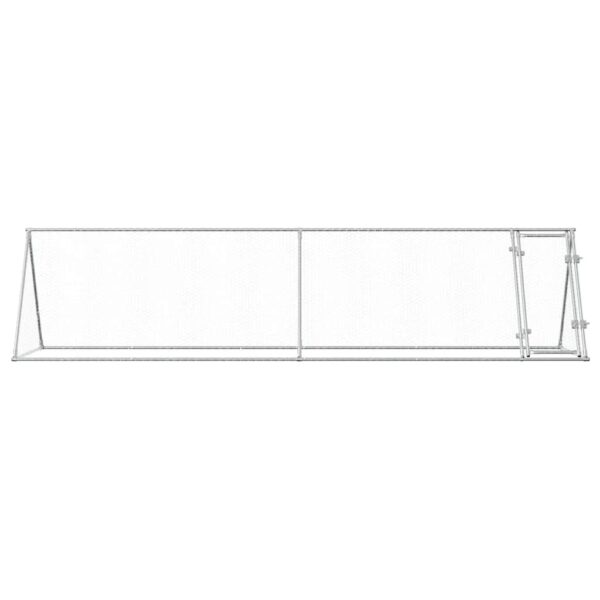 vidaXL Chicken Cage Silver 400x105x91 cm Galvanised Steel - Image 4