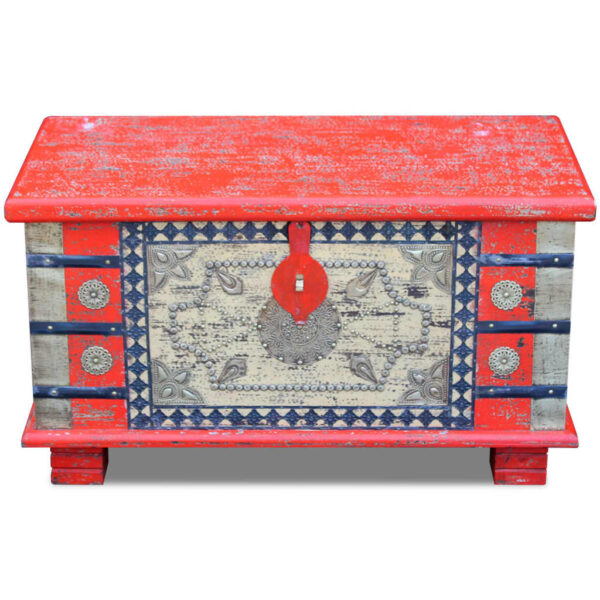 vidaXL Storage Chest Red Mango Wood 80x40x45 cm - Image 5