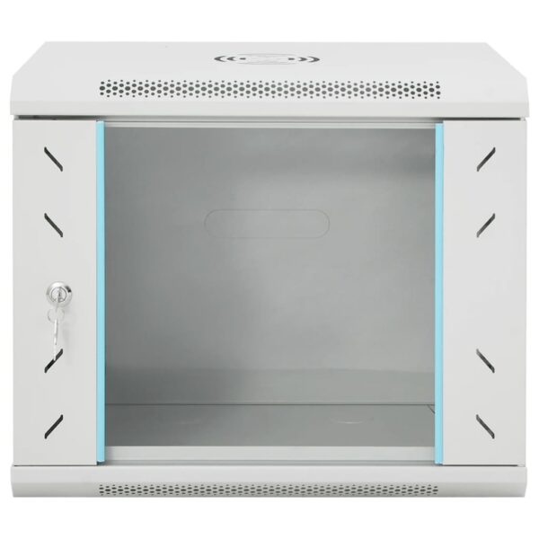 vidaXL 9U Wall Mounted Network Cabinet 19" IP20 53x40x45 cm - Image 3