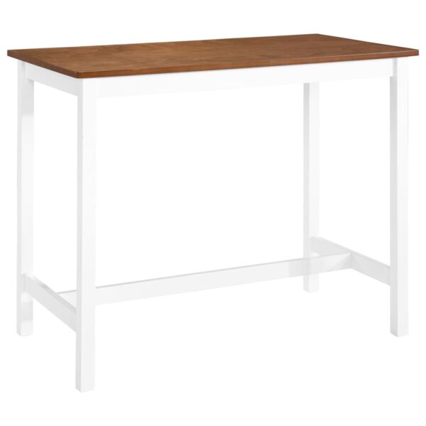 vidaXL Bar Table Solid Wood 108x60x91 cm - Image 1