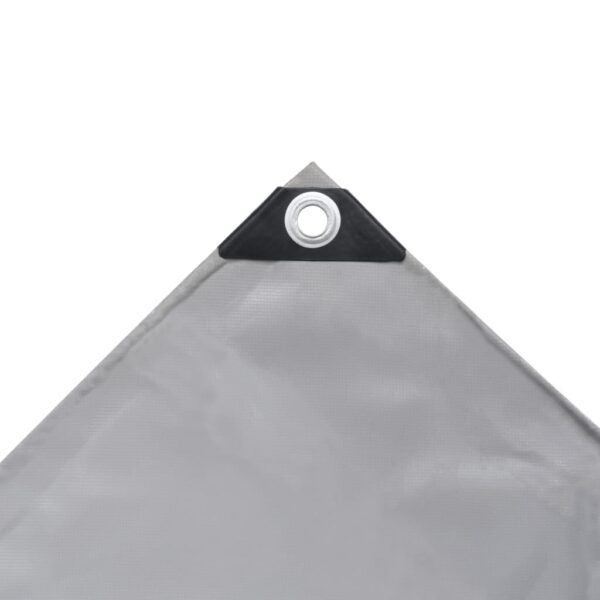 vidaXL Tarpaulin 650 g/m² 5x6 m Grey - Image 3