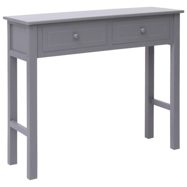 vidaXL Console Table Grey 90x30x77 cm Wood - Image 1