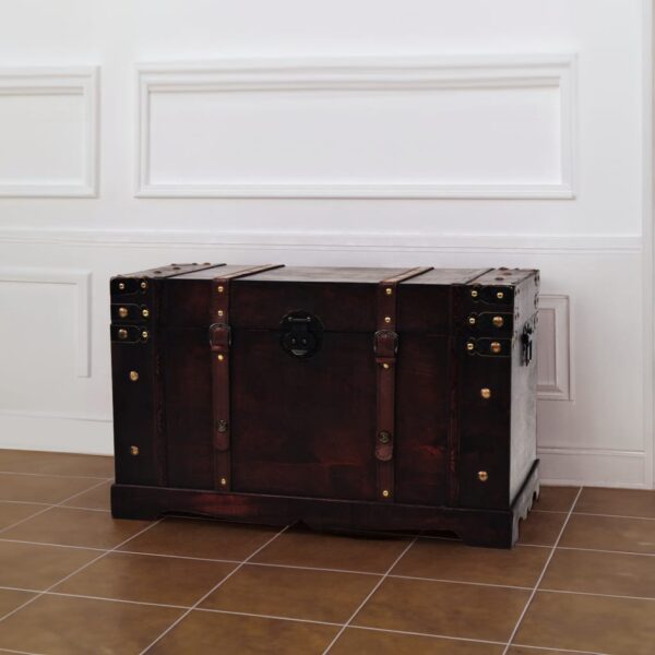 vidaXL Vintage Treasure Chest Wood 66x38x40 cm - Image 8