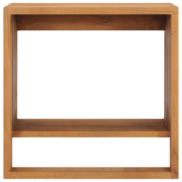 vidaXL Wall-mounted Towel Rack 35x20x35 cm Solid Teak Wood - Image 2