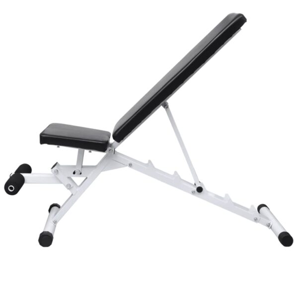 vidaXL Workout Bench with Barbell and Dumbbell Set 30.5 kg - Image 2