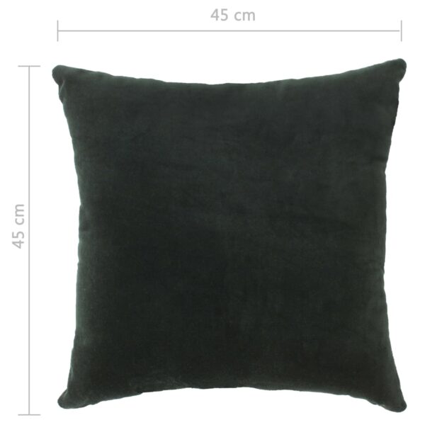 vidaXL Cushions Cotton Velvet 2 pcs 45x45 cm Green - Image 5