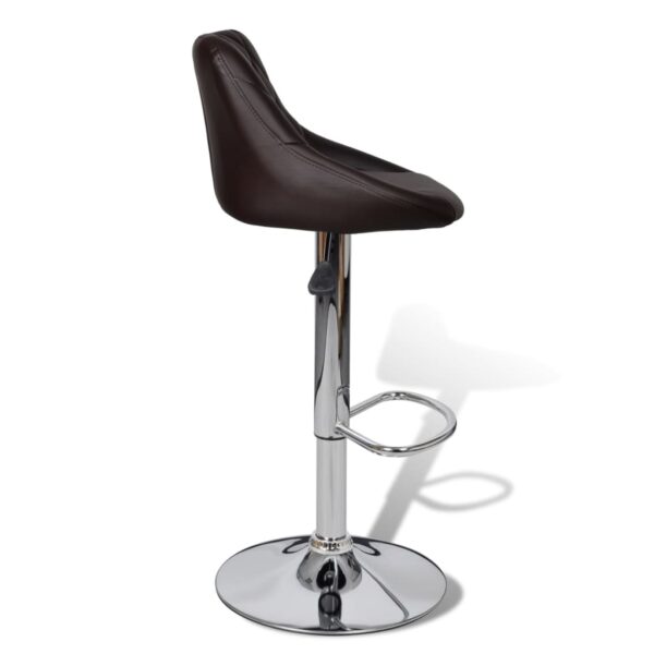 vidaXL Bar Stools 2 pcs Brown Faux Leather - Image 5