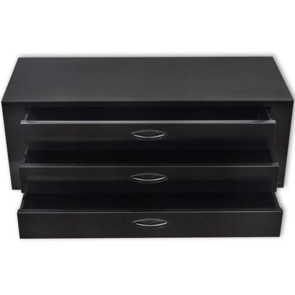 vidaXL Metal Tool Chest 3 Drawers Black - Image 2