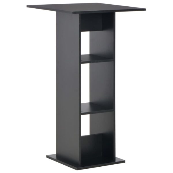 vidaXL Bar Table Black 60x60x110 cm - Image 1