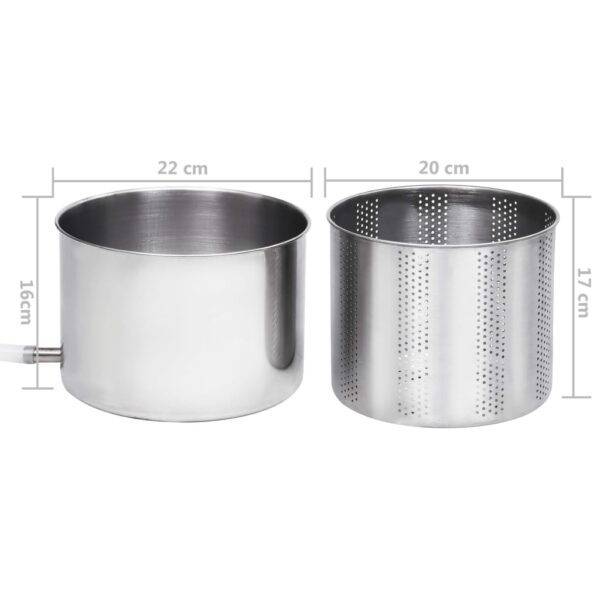 vidaXL Fruit and Wine Press Stainless Steel 6 L - Image 8