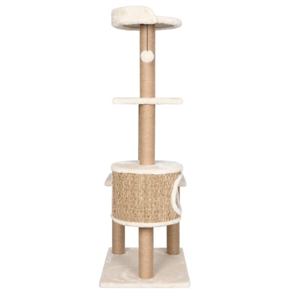 vidaXL Cat Tree with Scratching Post 123cm Seagrass - Image 4
