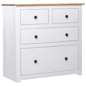 vidaXL Sideboard White 80x40x83 cm Pinewood Panama Range