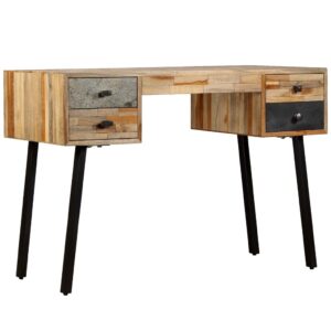 vidaXL Writing Desk 110x50x76 cm Solid Reclaimed Teak