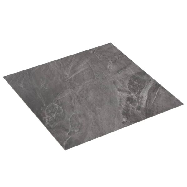 vidaXL Self-adhesive PVC Flooring Planks 5.11 m? Black with Pattern - Image 2