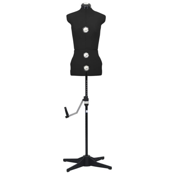 vidaXL Adjustable Dress Form Female Black S Size 33-40 - Image 3