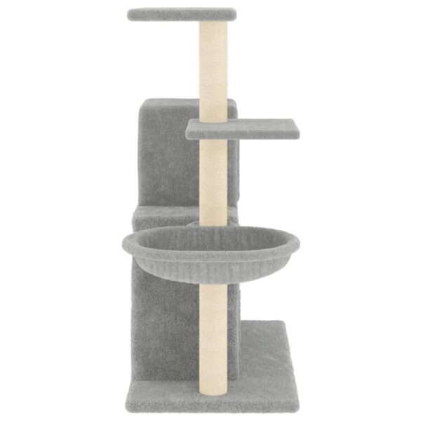 vidaXL Cat Tree with Sisal Scratching Posts Light Grey 83 cm - Image 4